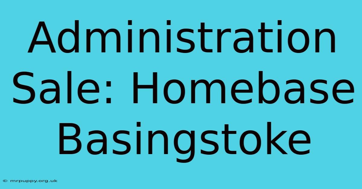 Administration Sale: Homebase Basingstoke