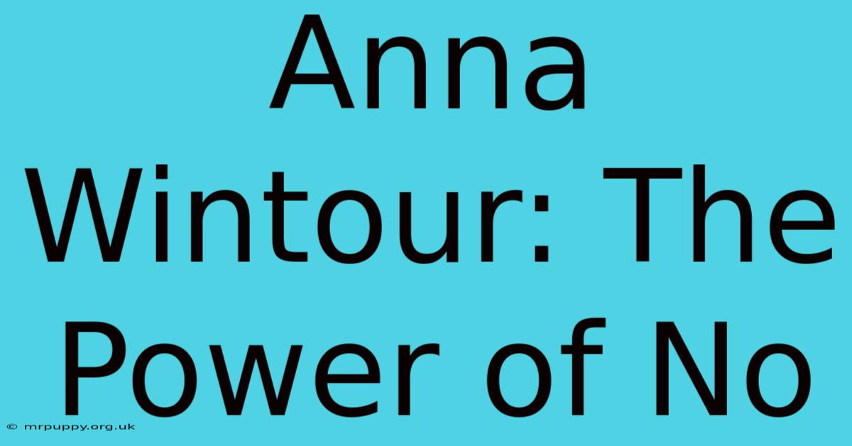 Anna Wintour: The Power Of No