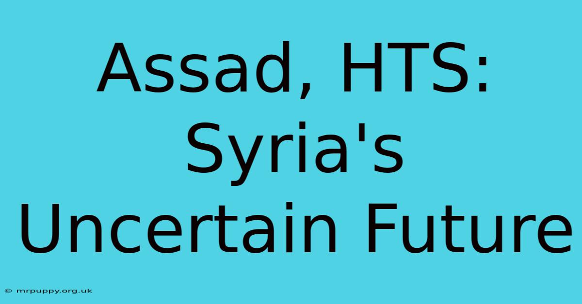 Assad, HTS: Syria's Uncertain Future