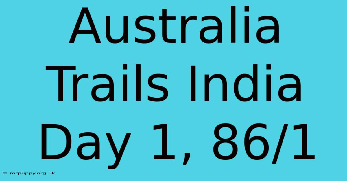 Australia Trails India Day 1, 86/1