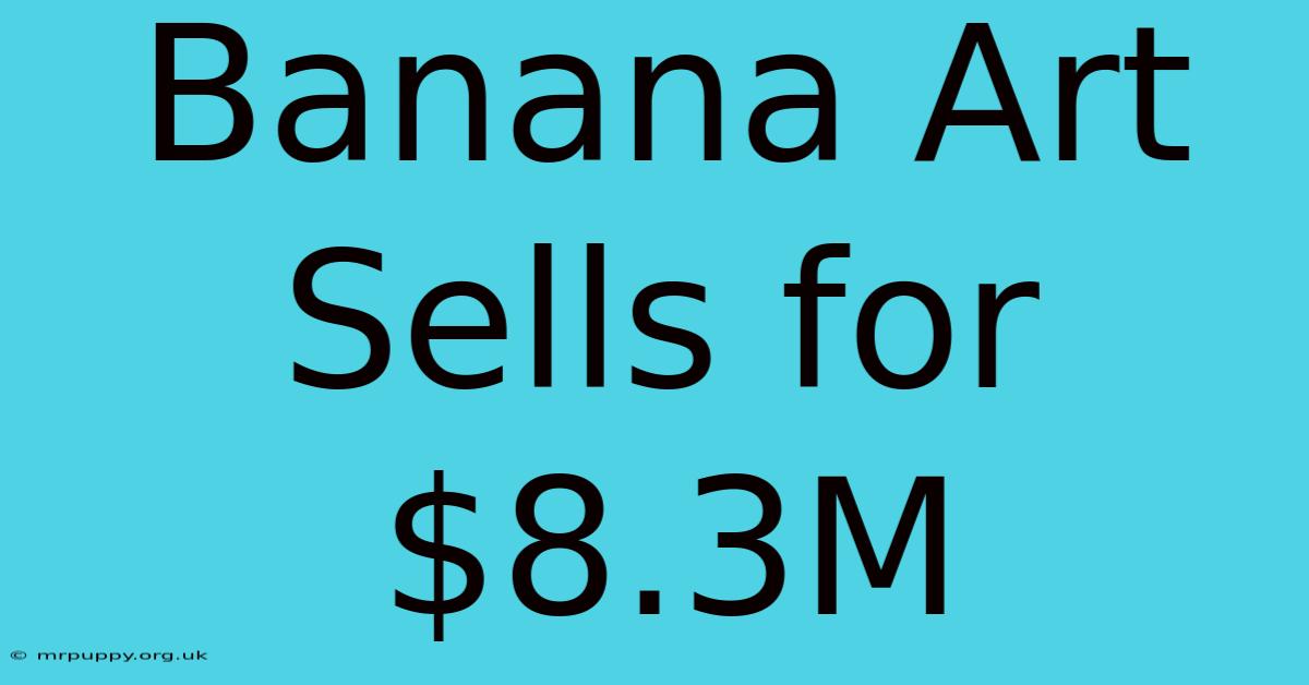 Banana Art Sells For $8.3M