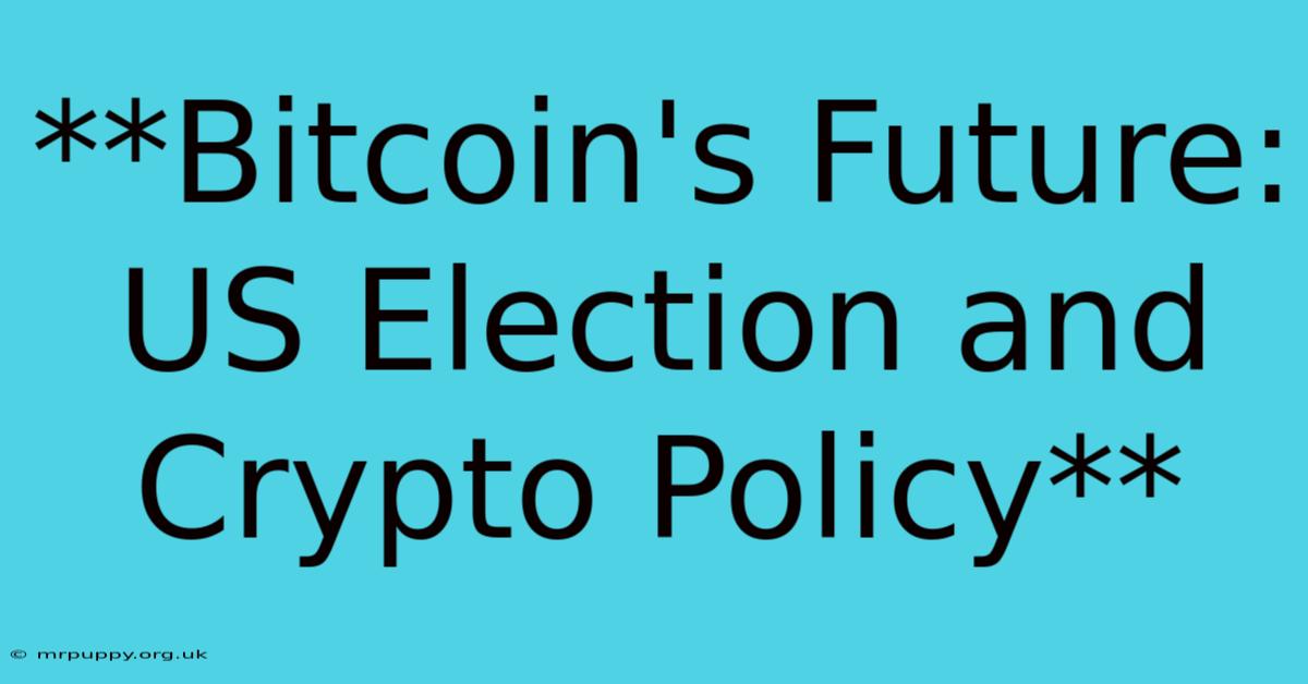 **Bitcoin's Future: US Election And Crypto Policy** 