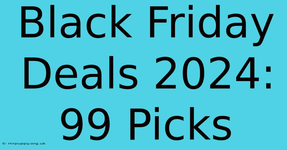 Black Friday Deals 2024: 99 Picks