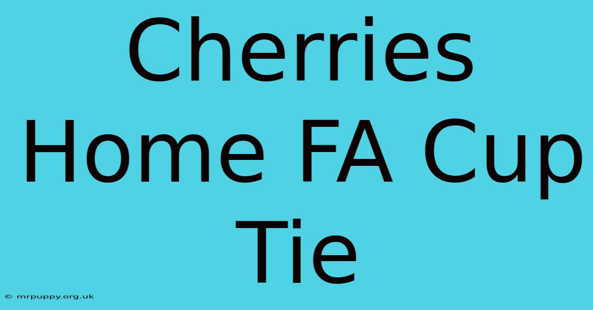 Cherries Home FA Cup Tie