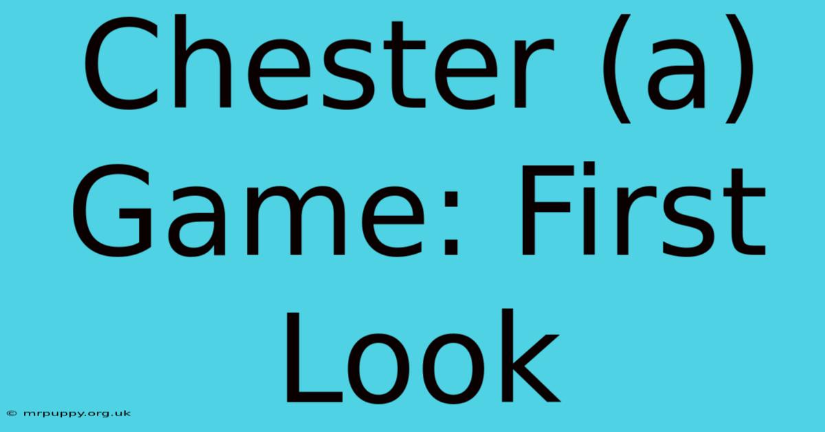 Chester (a) Game: First Look