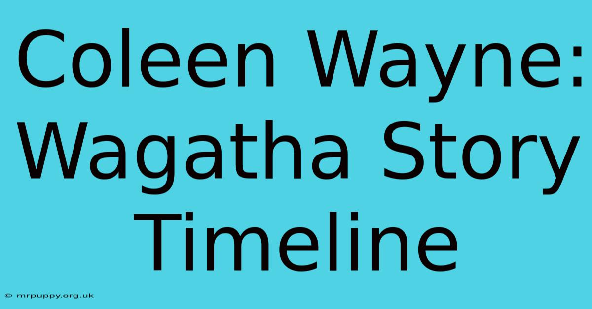 Coleen Wayne: Wagatha Story Timeline