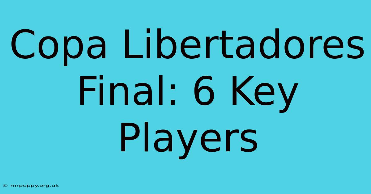 Copa Libertadores Final: 6 Key Players