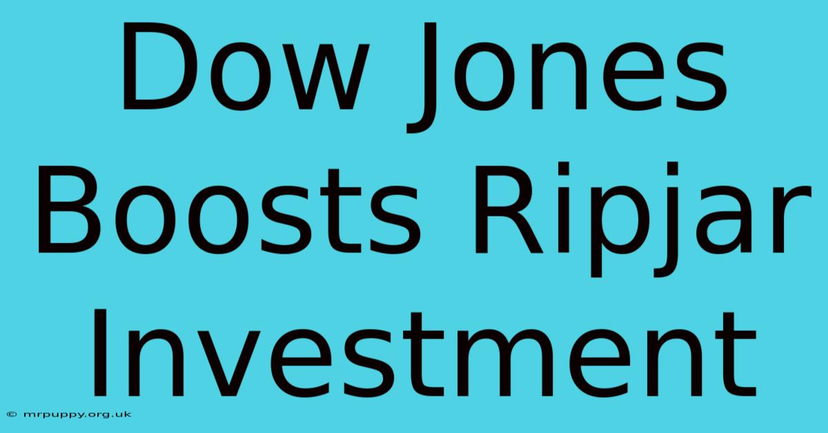 Dow Jones Boosts Ripjar Investment 