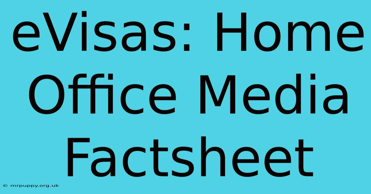 EVisas: Home Office Media Factsheet