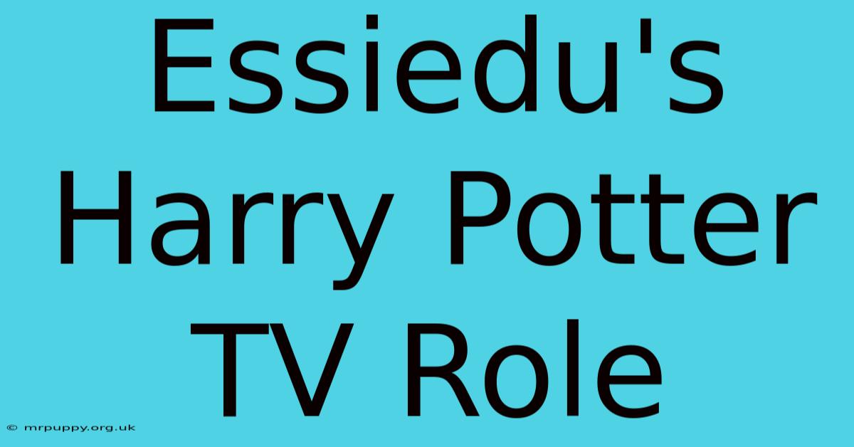 Essiedu's Harry Potter TV Role