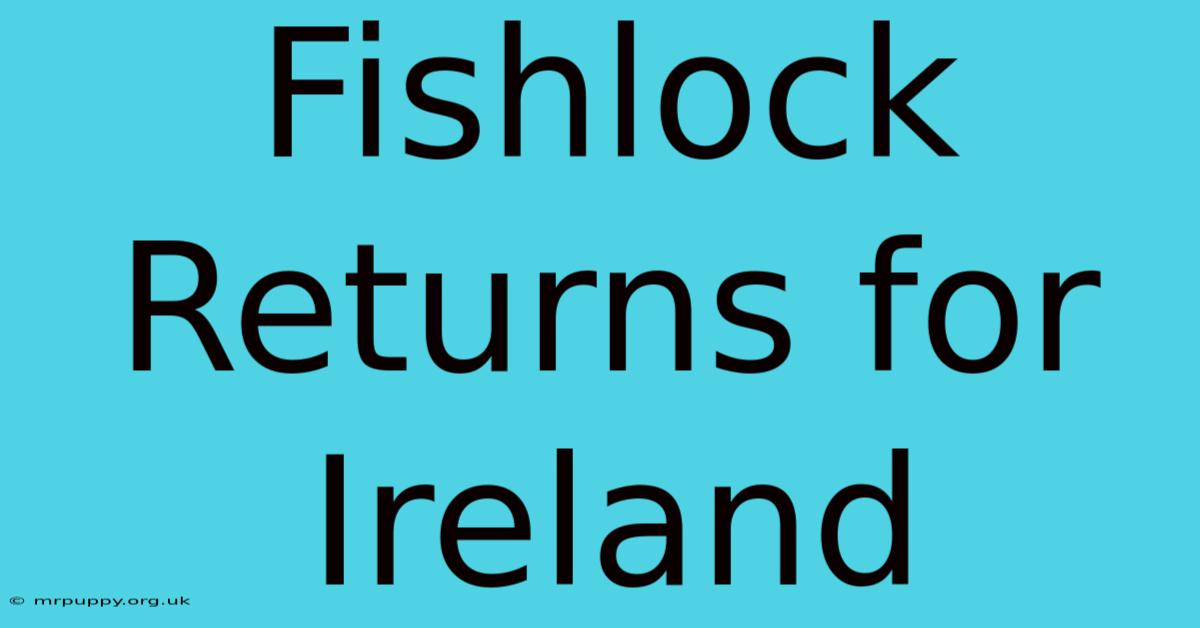 Fishlock Returns For Ireland