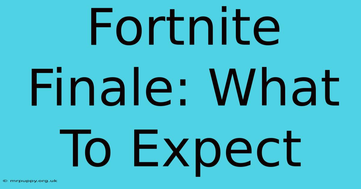 Fortnite Finale: What To Expect