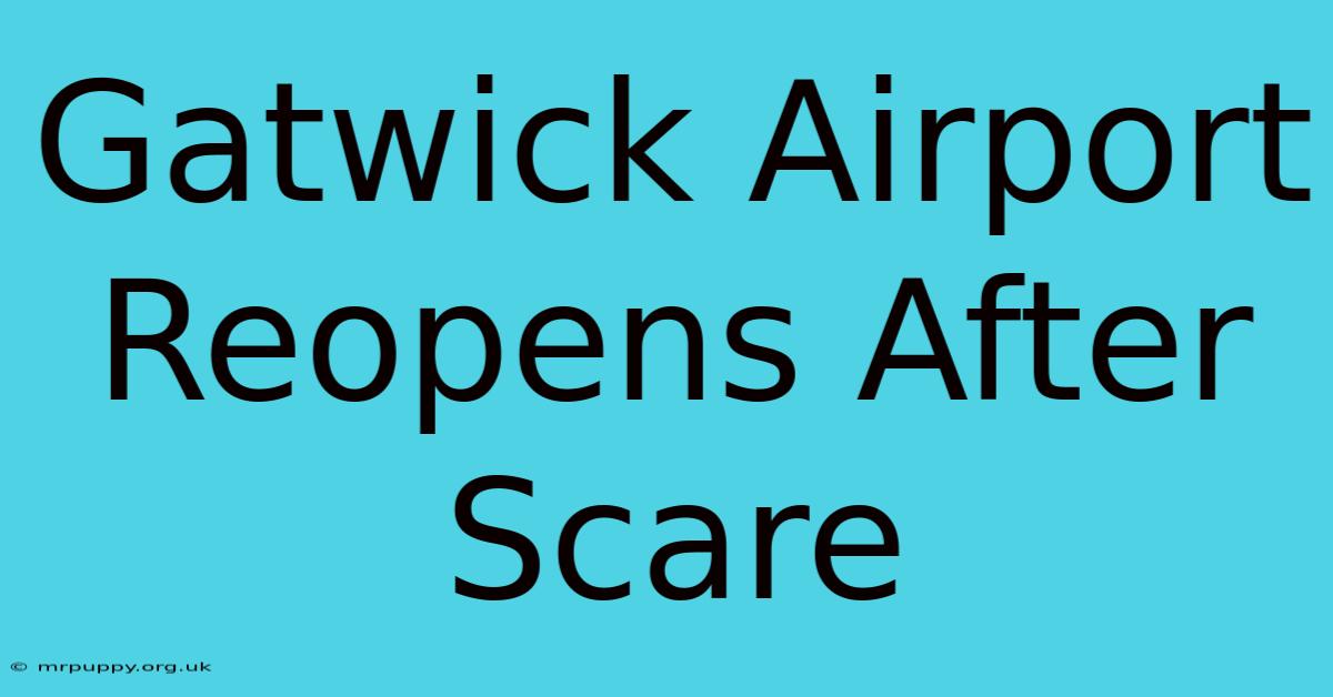 Gatwick Airport Reopens After Scare