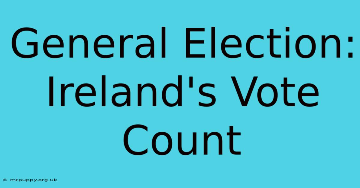 General Election: Ireland's Vote Count