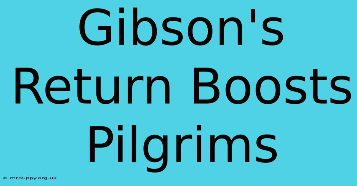 Gibson's Return Boosts Pilgrims