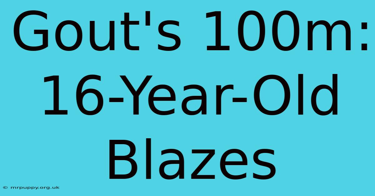 Gout's 100m: 16-Year-Old Blazes