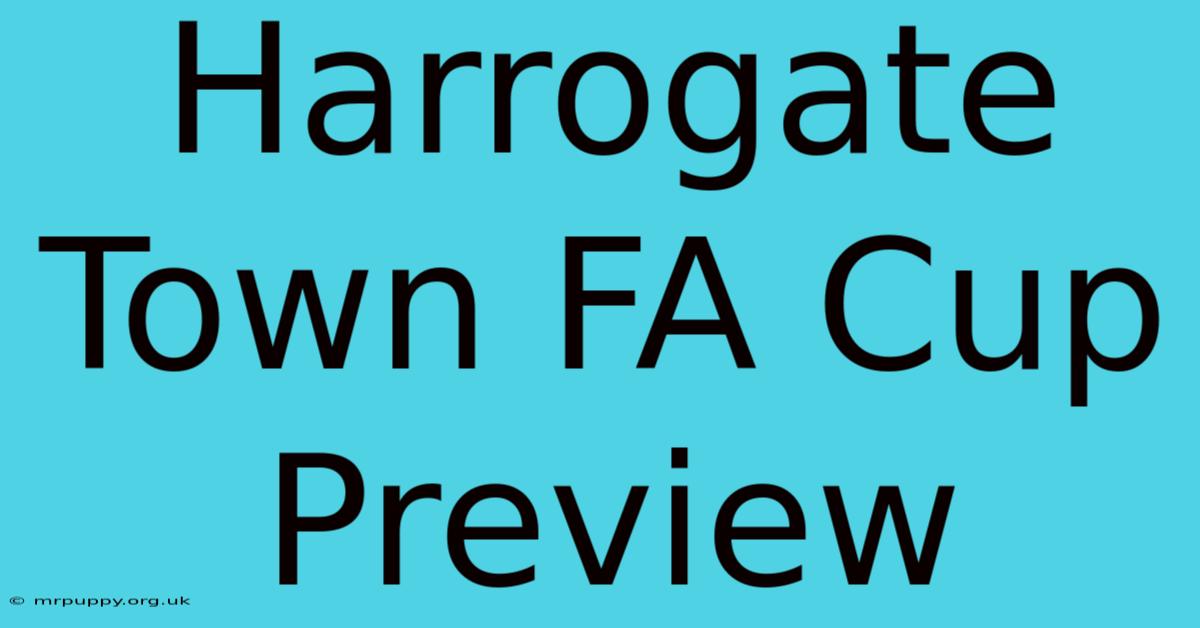 Harrogate Town FA Cup Preview