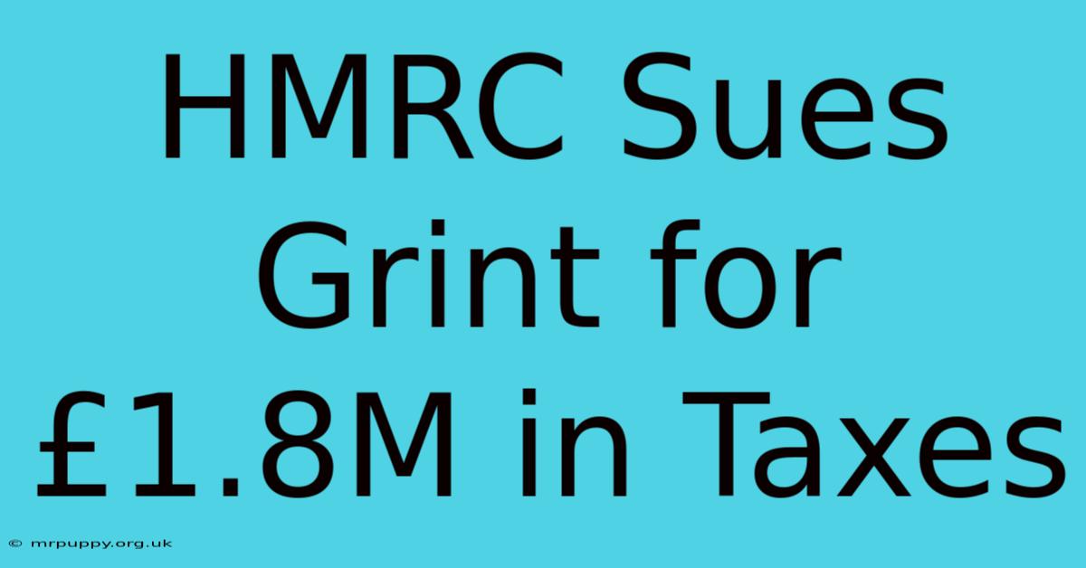 HMRC Sues Grint For £1.8M In Taxes