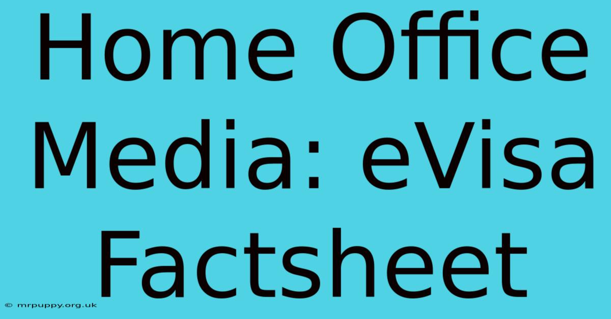 Home Office Media: EVisa Factsheet