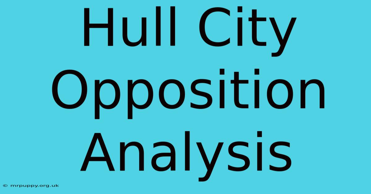 Hull City Opposition Analysis