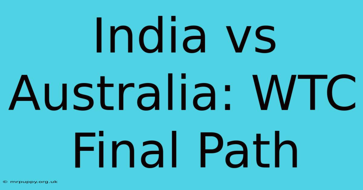 India Vs Australia: WTC Final Path