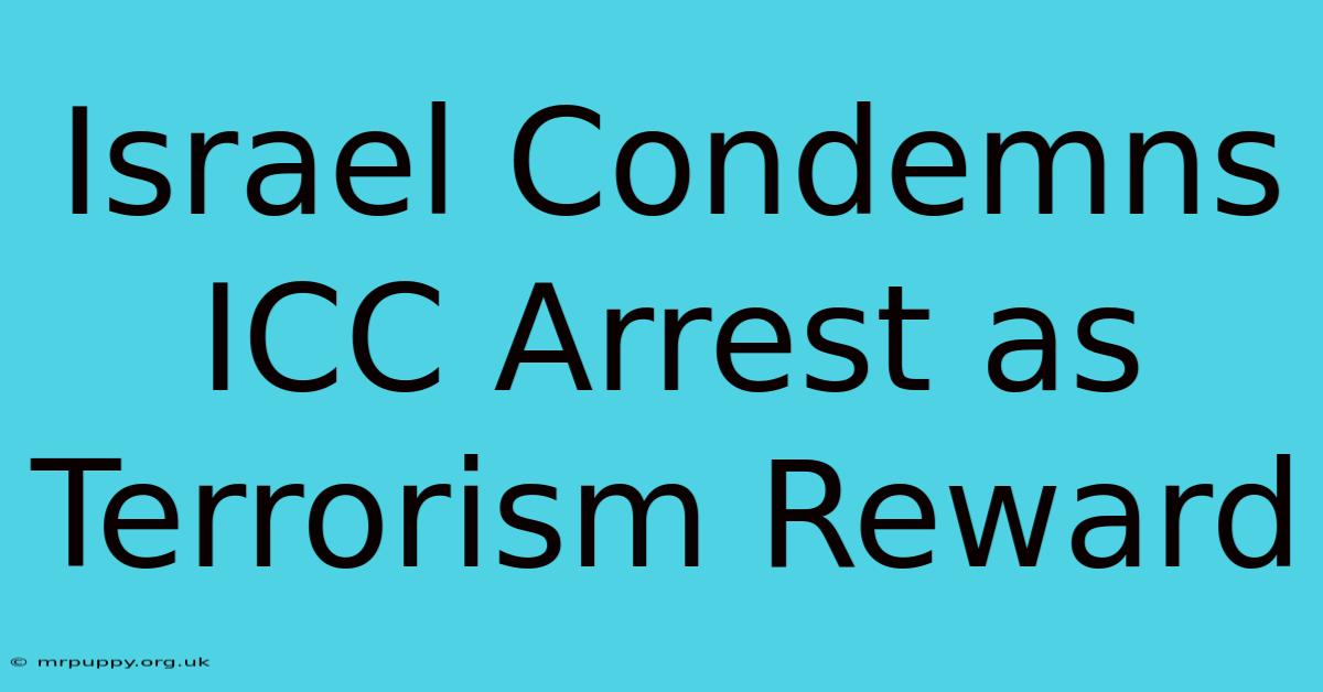 Israel Condemns ICC Arrest As Terrorism Reward