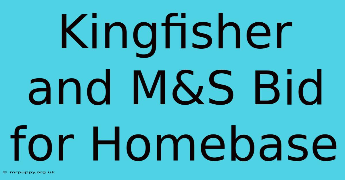 Kingfisher And M&S Bid For Homebase