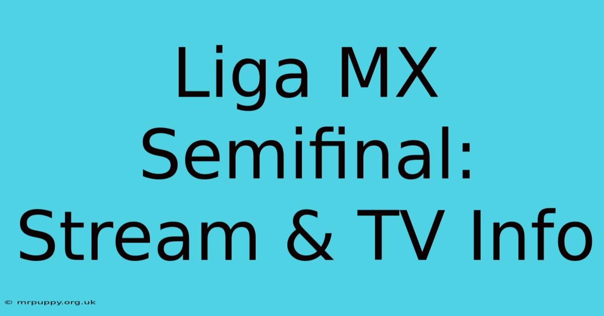 Liga MX Semifinal: Stream & TV Info