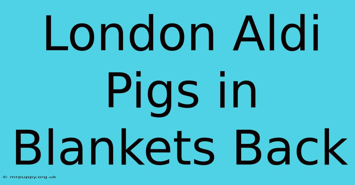 London Aldi Pigs In Blankets Back