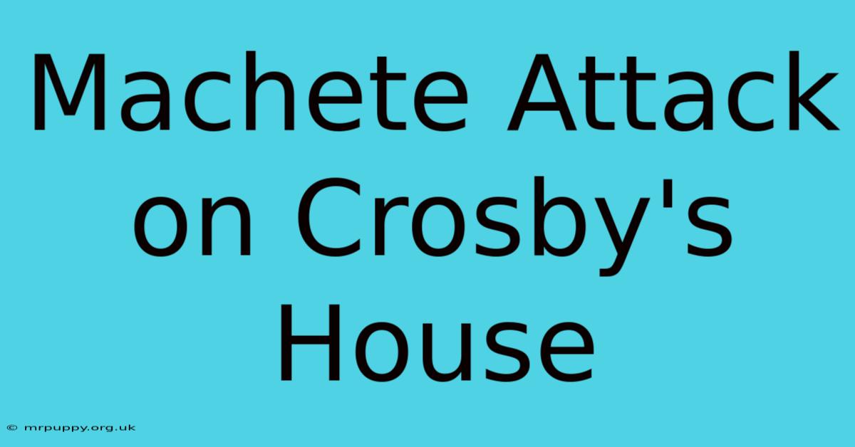 Machete Attack On Crosby's House