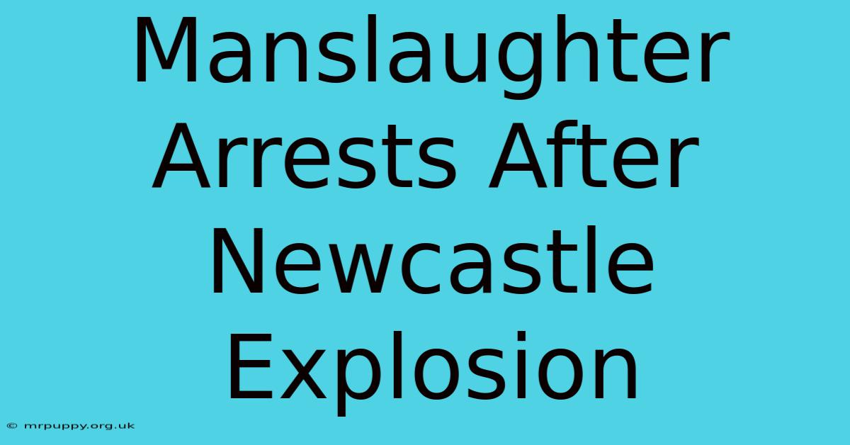 Manslaughter Arrests After Newcastle Explosion 