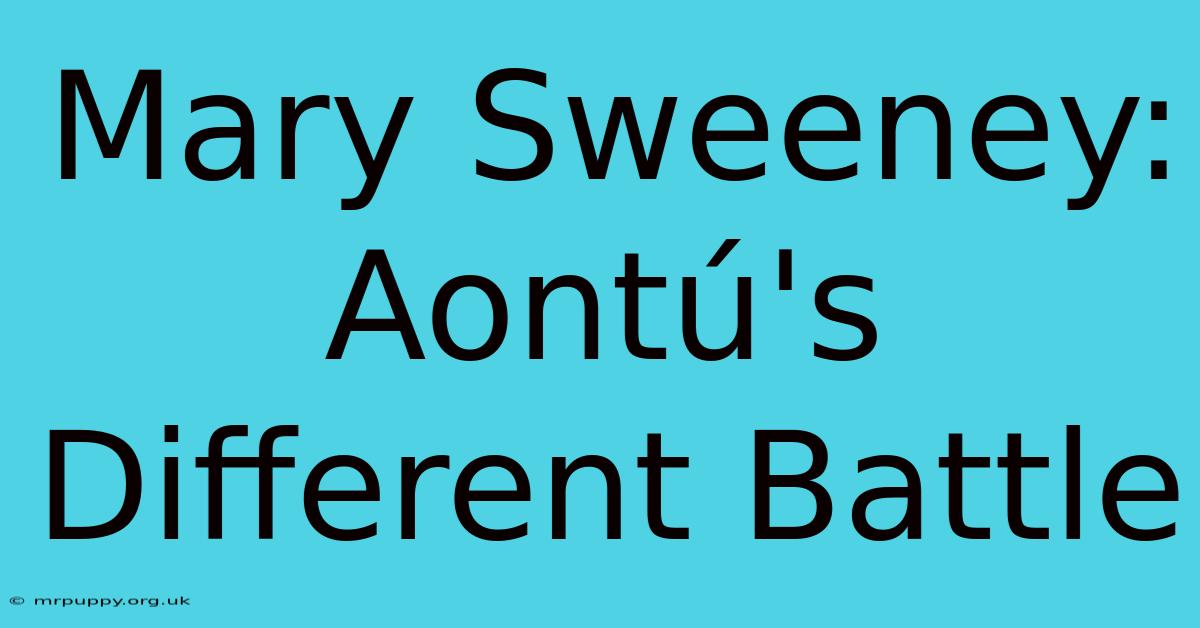 Mary Sweeney: Aontú's Different Battle