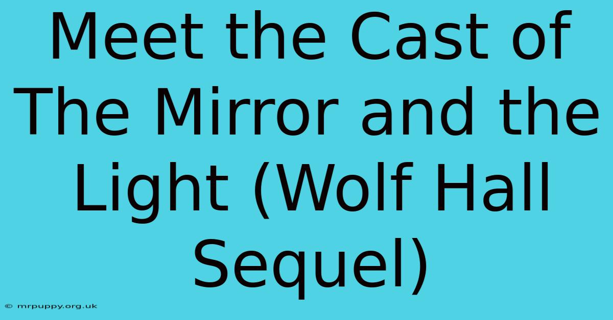 Meet The Cast Of The Mirror And The Light (Wolf Hall Sequel)