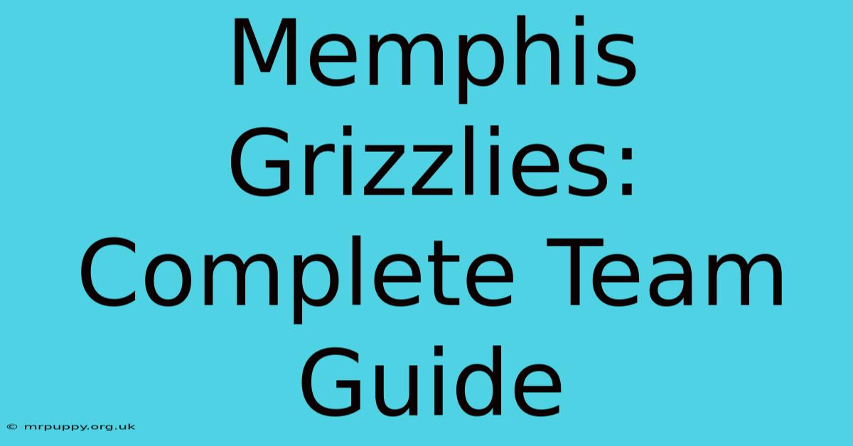 Memphis Grizzlies: Complete Team Guide