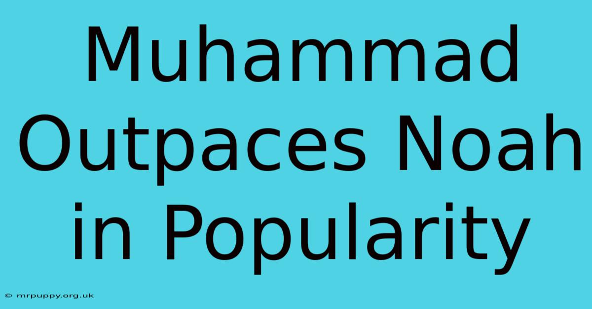 Muhammad Outpaces Noah In Popularity