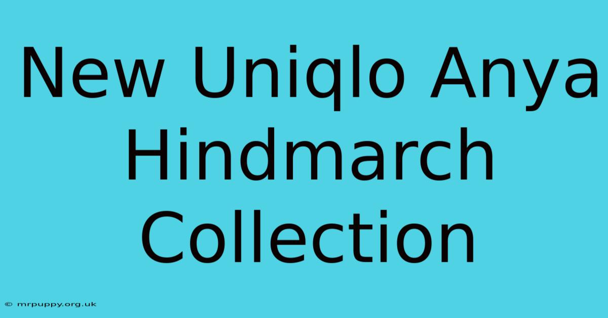 New Uniqlo Anya Hindmarch Collection