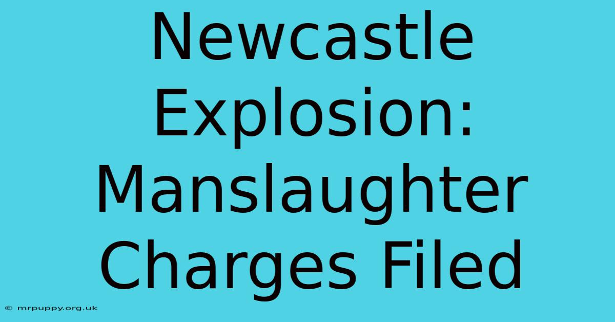 Newcastle Explosion: Manslaughter Charges Filed