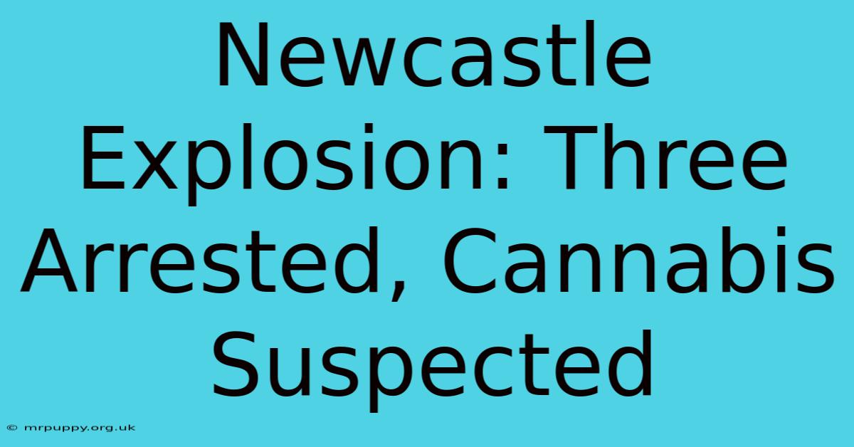 Newcastle Explosion: Three Arrested, Cannabis Suspected