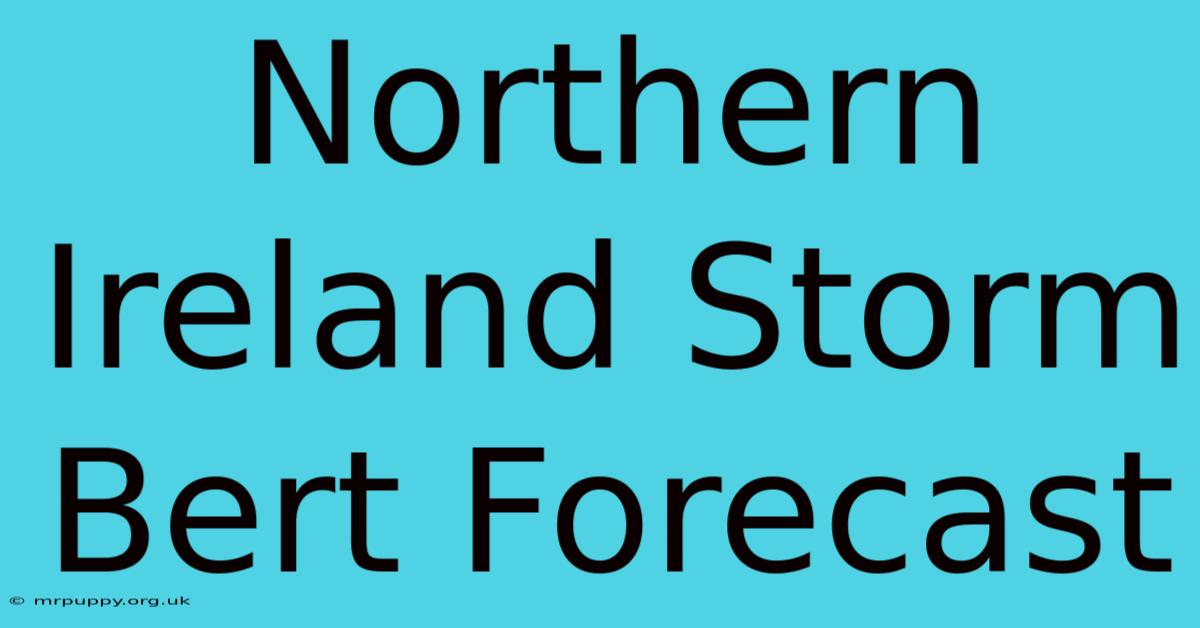 Northern Ireland Storm Bert Forecast