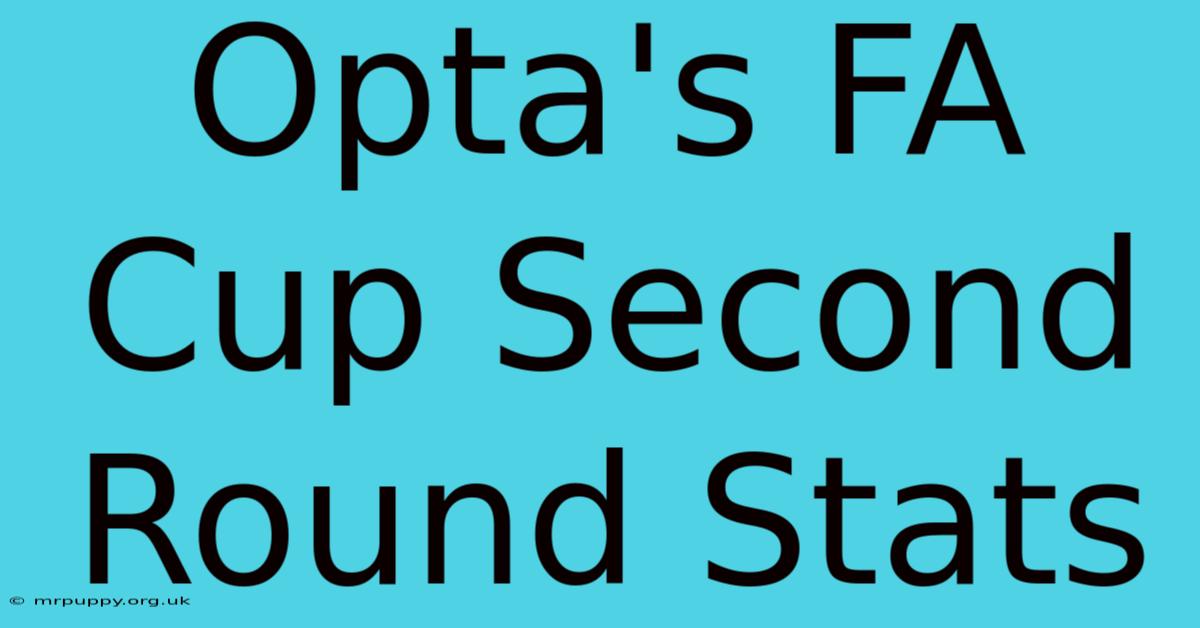 Opta's FA Cup Second Round Stats