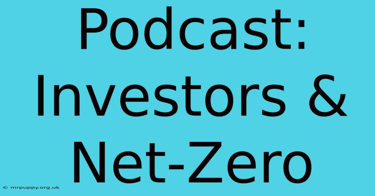 Podcast: Investors & Net-Zero