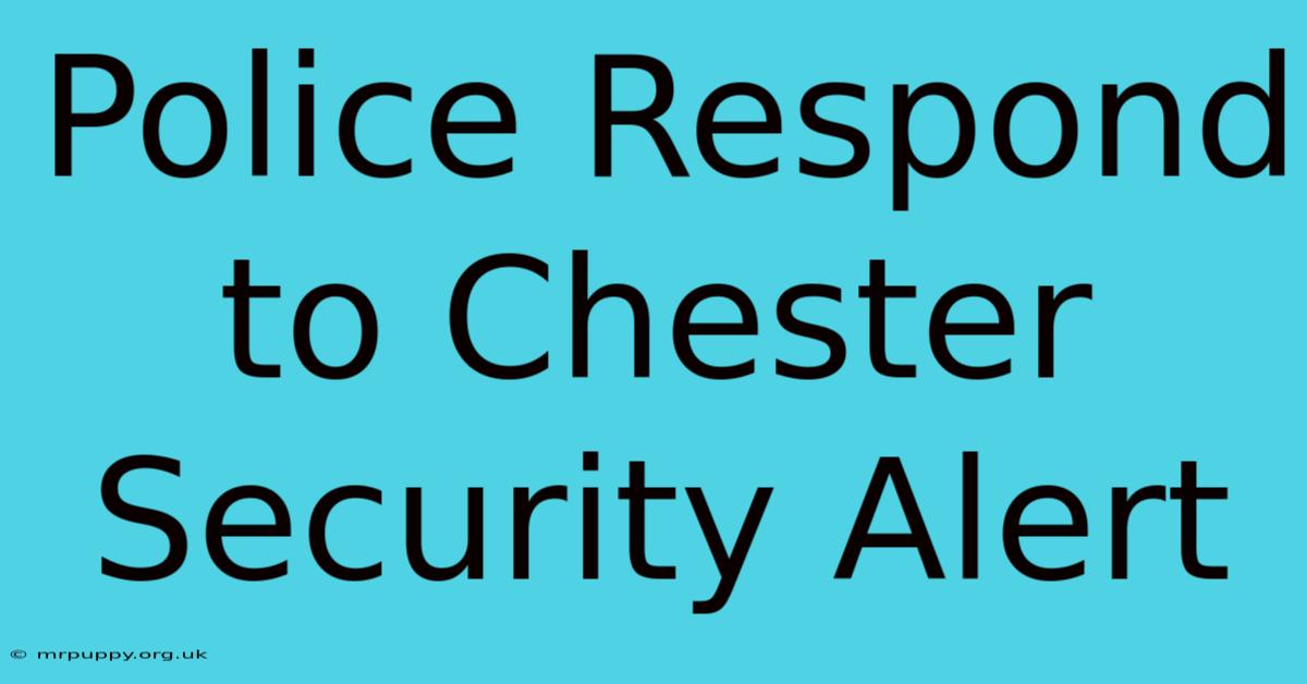 Police Respond To Chester Security Alert