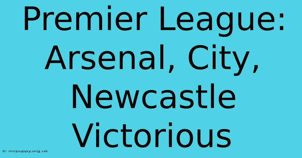 Premier League: Arsenal, City, Newcastle Victorious