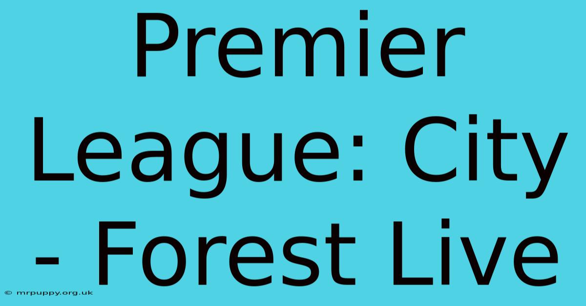 Premier League: City - Forest Live