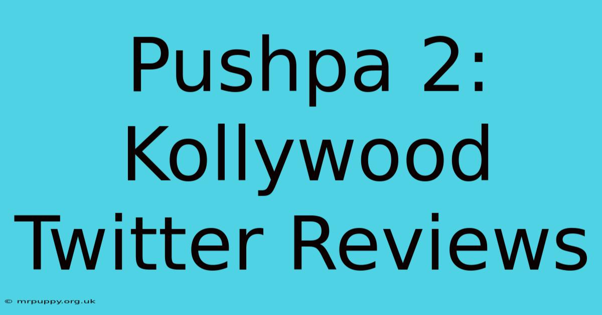 Pushpa 2: Kollywood Twitter Reviews