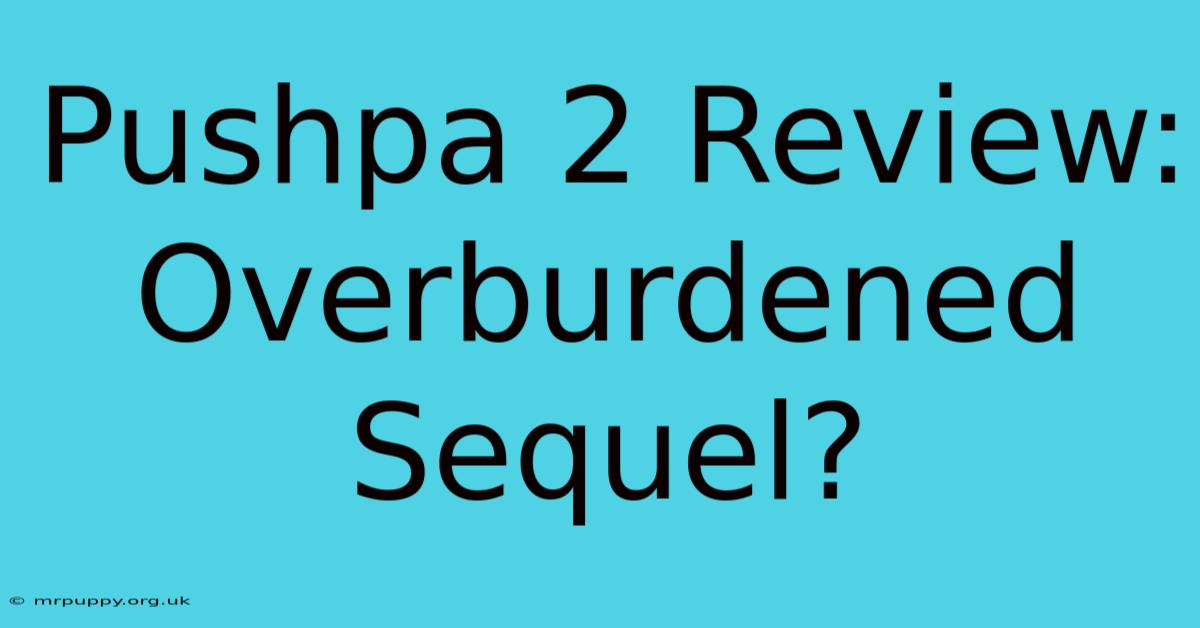 Pushpa 2 Review: Overburdened Sequel?