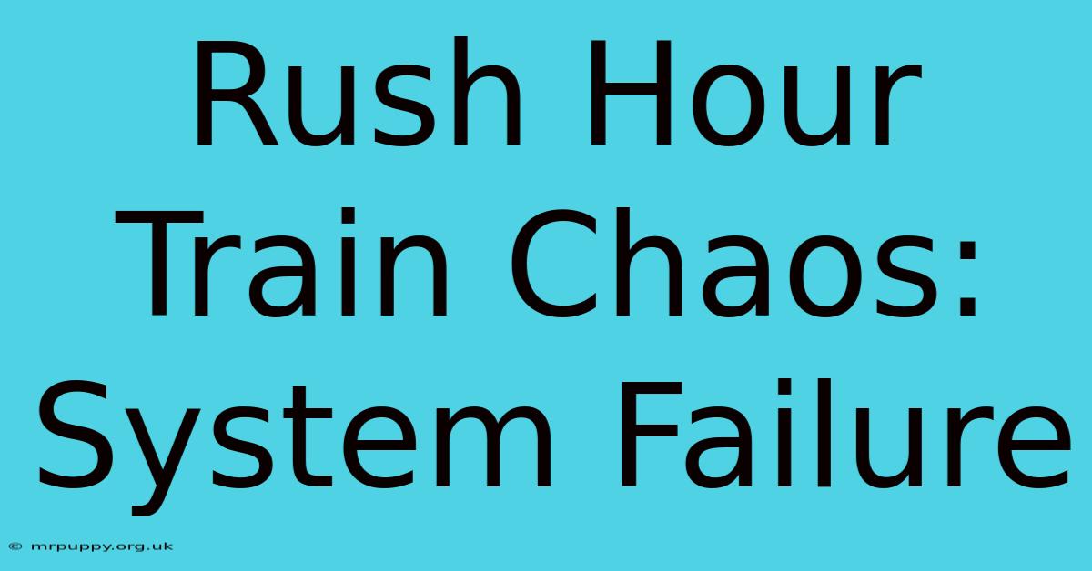 Rush Hour Train Chaos: System Failure