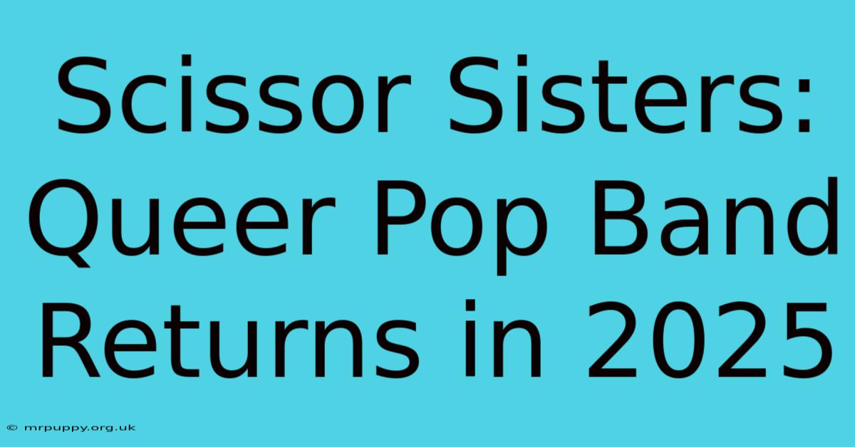 Scissor Sisters: Queer Pop Band Returns In 2025 