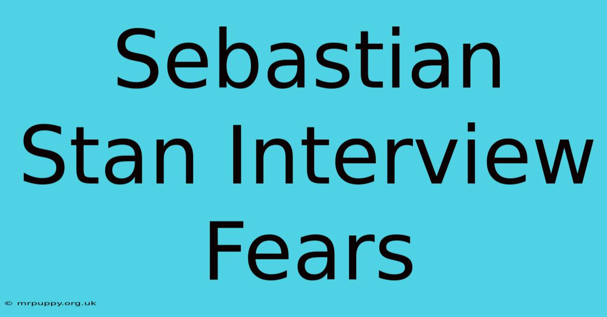 Sebastian Stan Interview Fears