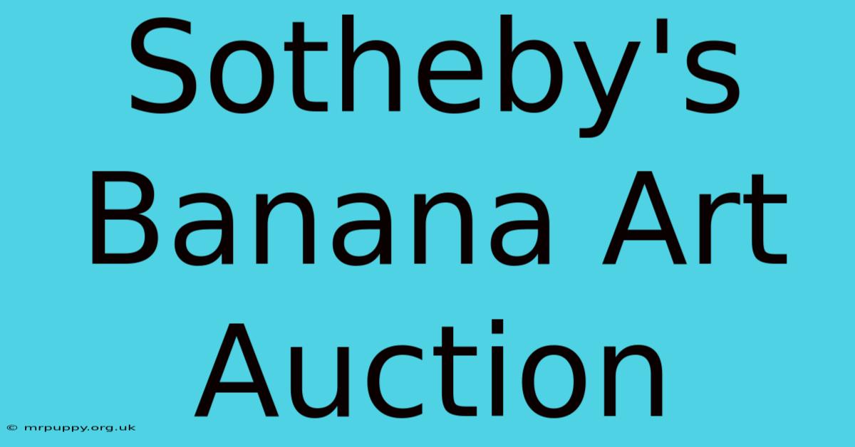 Sotheby's Banana Art Auction